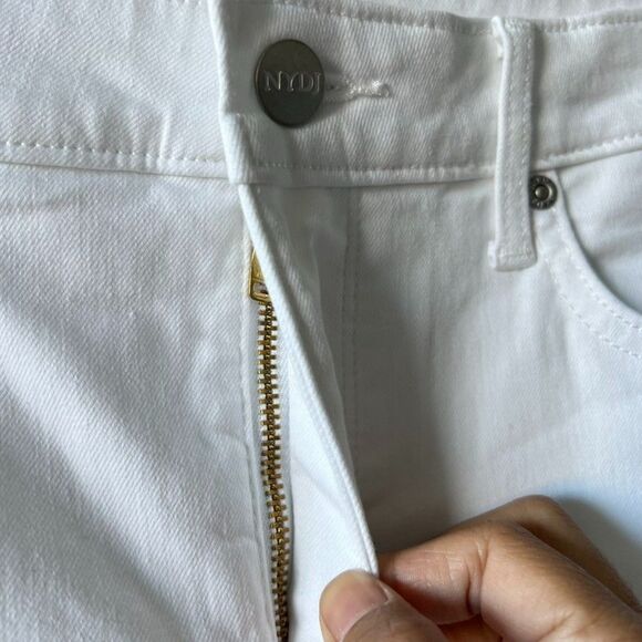 NYDJ Barbara Bootcut Jeans Womens Size 10 White Denim Mid-Rise Lift Tuck Stretch - Picture 4 of 16